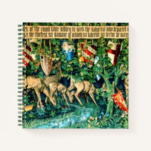Medieval King Arthur William Morris Notebook