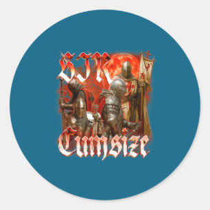 Medieval Knight Armor Castlecore Renaissance Sir S Classic Round Sticker