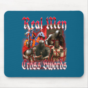Medieval Knight Armor Meme Renaissance Real Men Cr Mouse Pad