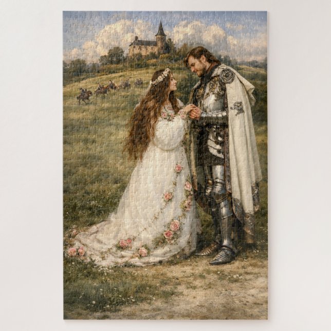 Medieval Knight, Castle & Princess Jigsaw Puzzle (Vertical)