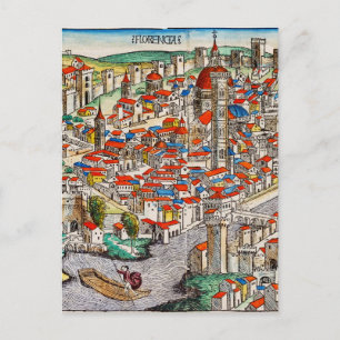 Medieval landmark of Florence in Italy Postcard
