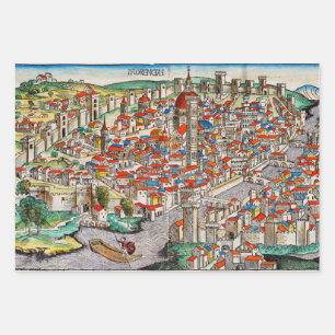 Medieval landmark of Florence in Italy Wrapping Paper Sheet