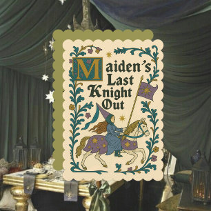 Medieval “Last Knight Out” Bachelorette Invitation