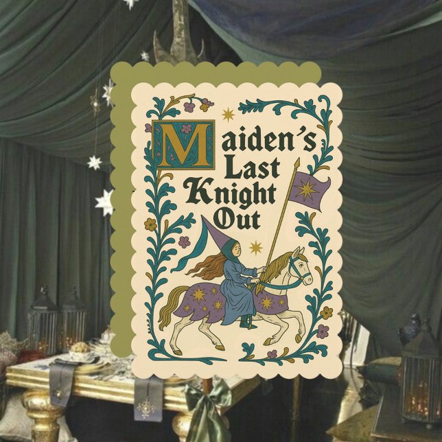 Medieval “Last Knight Out” Bachelorette Invitation (Creator Uploaded)