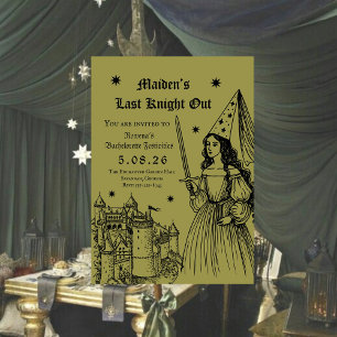 Medieval “Last Knight Out” Bachelorette Invitation