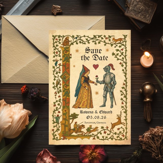 Medieval Manuscript Save the date Invitation (Creator Uploaded)