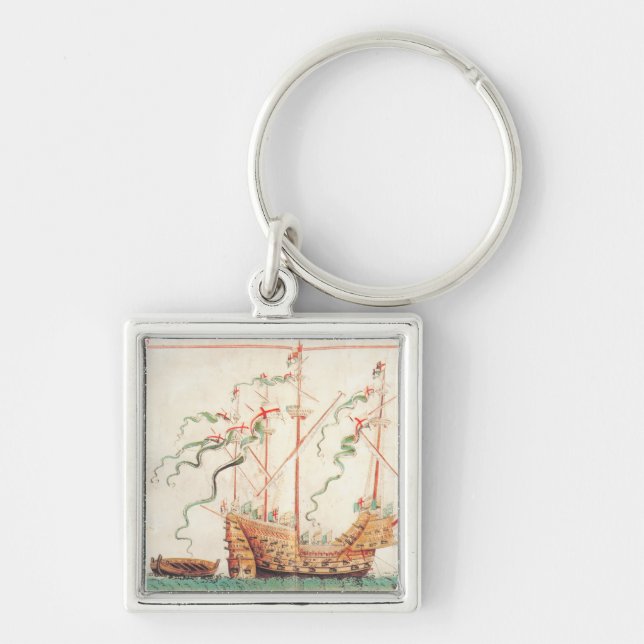 Medieval Naval Ship Key Ring (Front)