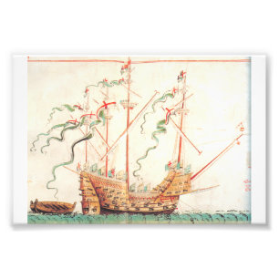 Medieval Naval Ship Photo Print