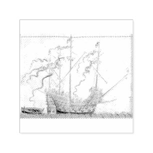 Medieval Naval Ship Self-inking Stamp