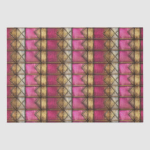 MEDIEVAL PINK GOTHIC WOOD METAL DECOUPAGE TISSUE PAPER