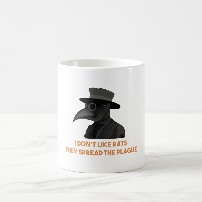 Medieval Plague Doctor Doesn't Like Rats Coffee Mug (Center)