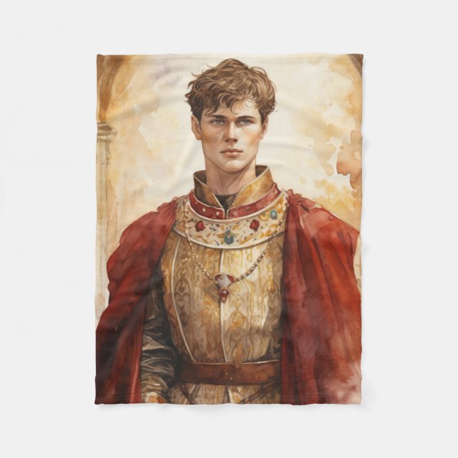 Medieval Prince Fleece Blanket (Front)