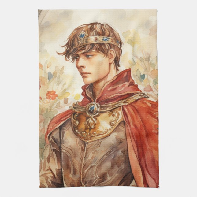 Medieval Prince Tea Towel (Vertical)