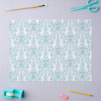 Medieval Rabbit Art Nouveau Botanical pattern Tissue Paper
