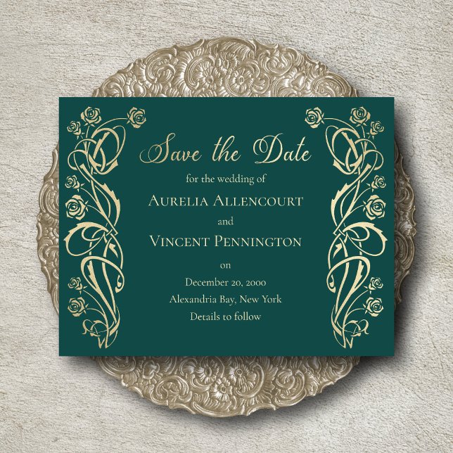Medieval Royal Roses Wedding Save the Date (Creator Uploaded)