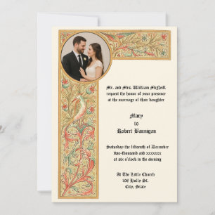 Medieval Style Photo Wedding Invitation