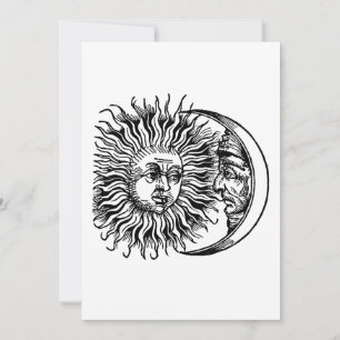 Medieval sun and moon invitation