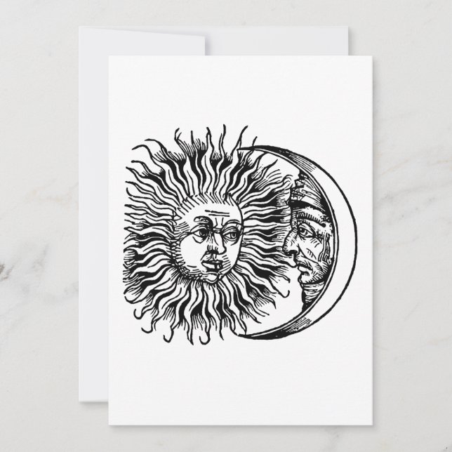 Medieval sun and moon invitation (Front)