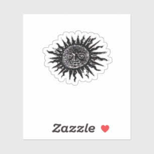 Medieval Sun Engraving - Whimsigoth Aesthetic - Wh