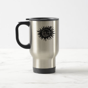 Medieval Sun Engraving - Whimsigoth Aesthetic - Wh Travel Mug