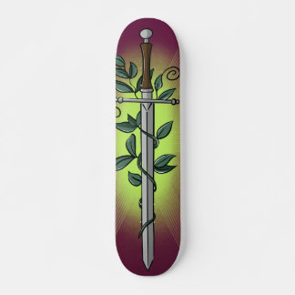 Medieval Sword & Vine Skateboard