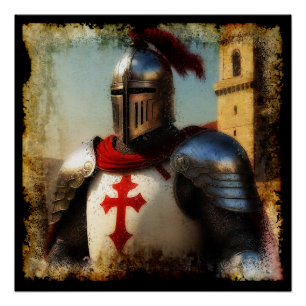 Medieval Templar Knight Poster