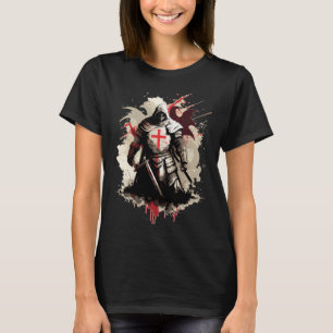 Medieval Templar Knights Warrior of Christ T-Shirt