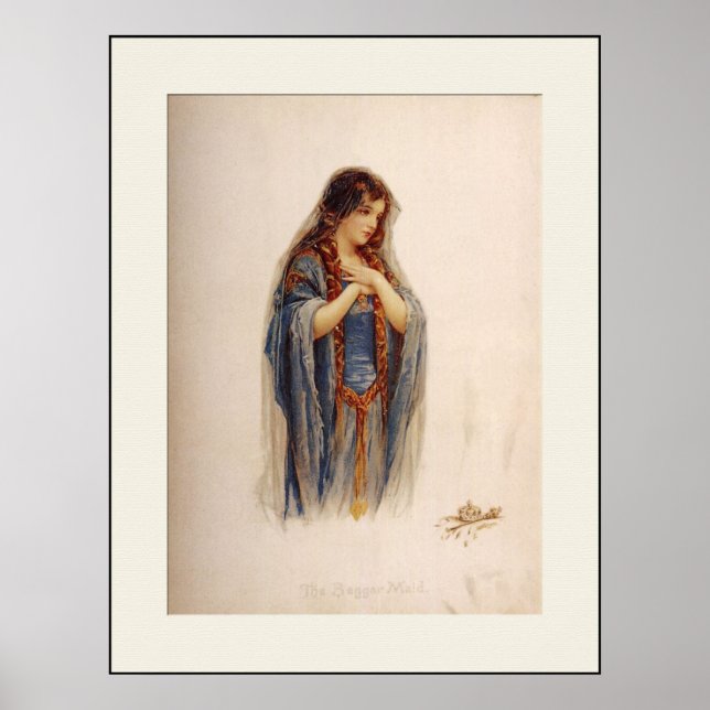 Medieval "The Beggar Maid" Print (Front)