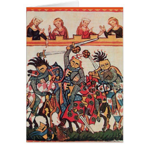 MEDIEVAL TOURNAMENT, FIGHTING KNIGHTS AND DAMSELS