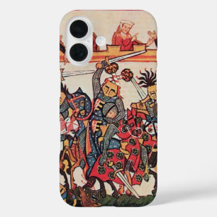 MEDIEVAL TOURNAMENT, FIGHTING KNIGHTS AND DAMSELS iPhone 16 CASE