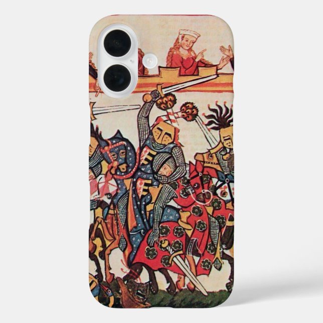 MEDIEVAL TOURNAMENT, FIGHTING KNIGHTS AND DAMSELS Case-Mate iPhone CASE (Back)