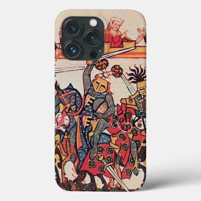 MEDIEVAL TOURNAMENT, FIGHTING KNIGHTS AND DAMSELS Case-Mate iPhone CASE (Back)