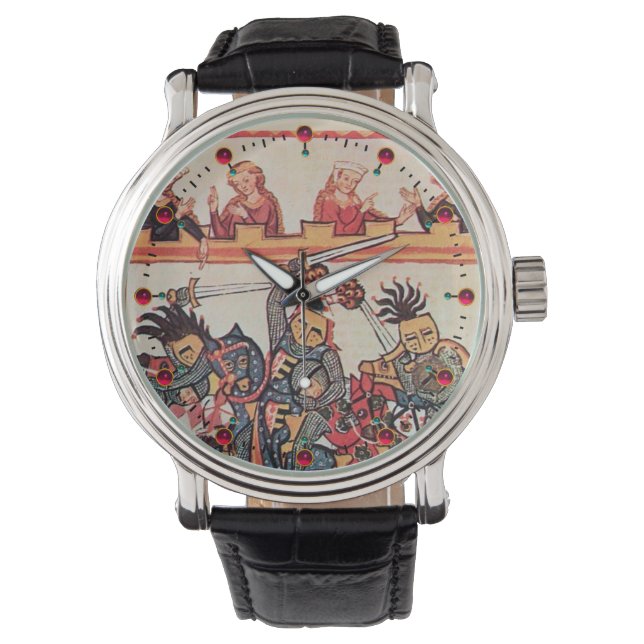 MEDIEVAL TOURNAMENT, FIGHTING KNIGHTS AND DAMSELS WATCH (Front)