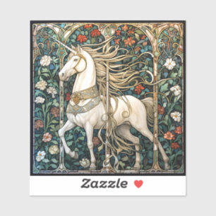 Medieval Unicorn - Suncatcher Window Cling Sticker