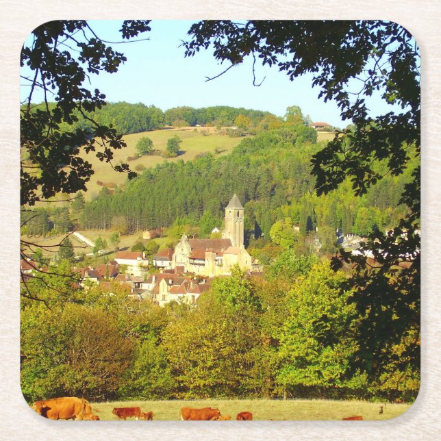 Medieval Village of Plazac Coaster (Front)
