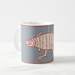 Medieval Walking Fish Coffee Mug