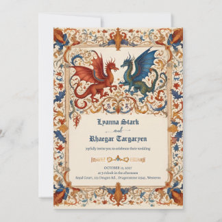 Medieval Wedding Invitation, Ancient Manuscript Invitation