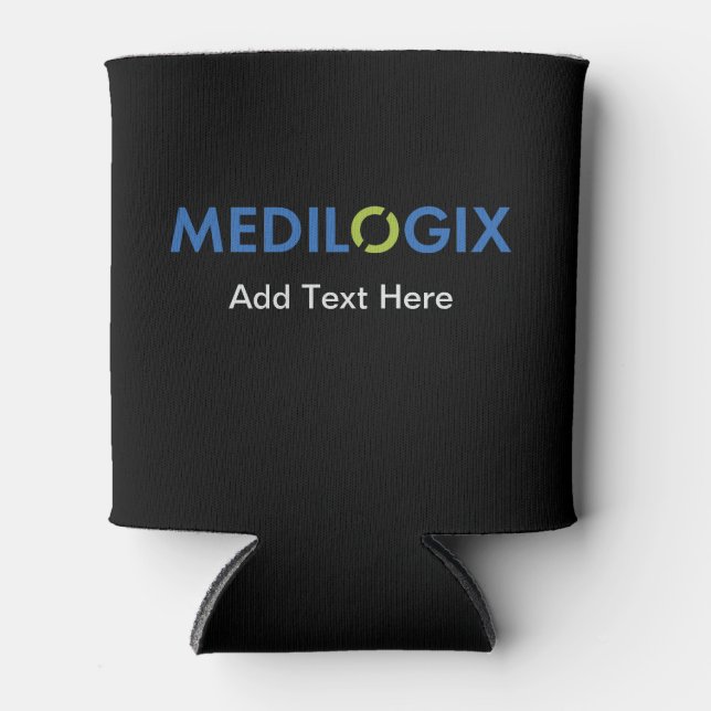 MEDILOGIX Can Cooler Add Text Blue Logo (Front)