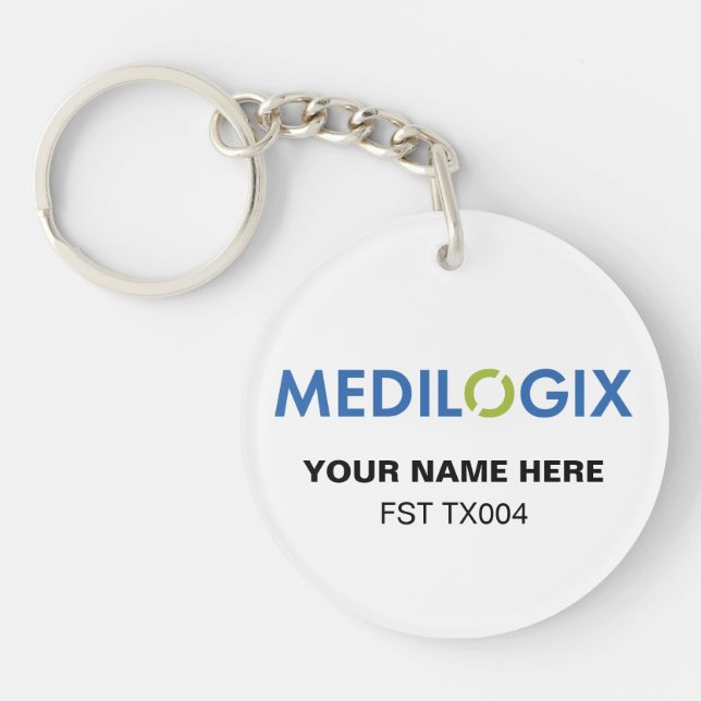 MEDILOGIX Keychain Round Add Text (Front)