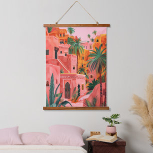 Medina Dreams: Moroccan Oil Art Hanging Tapestry