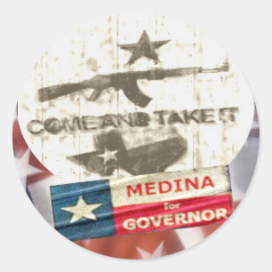 Medina For Governor Classic Round Sticker