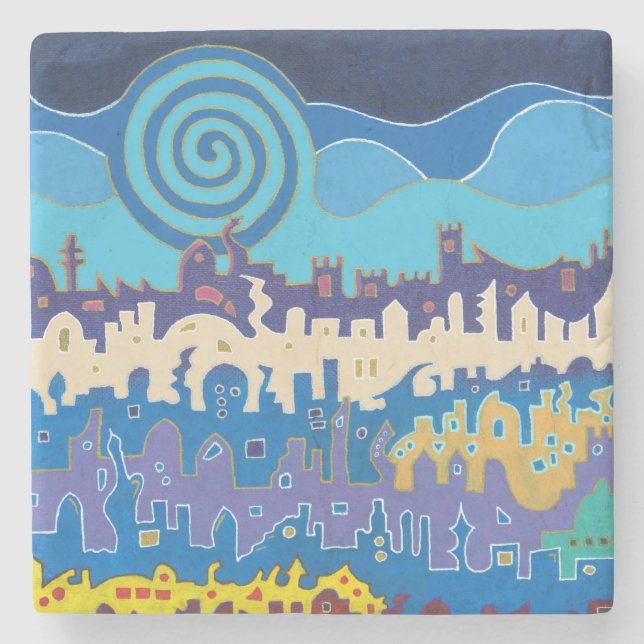 Medina of Fez - Marble Stone Coaster (Front)