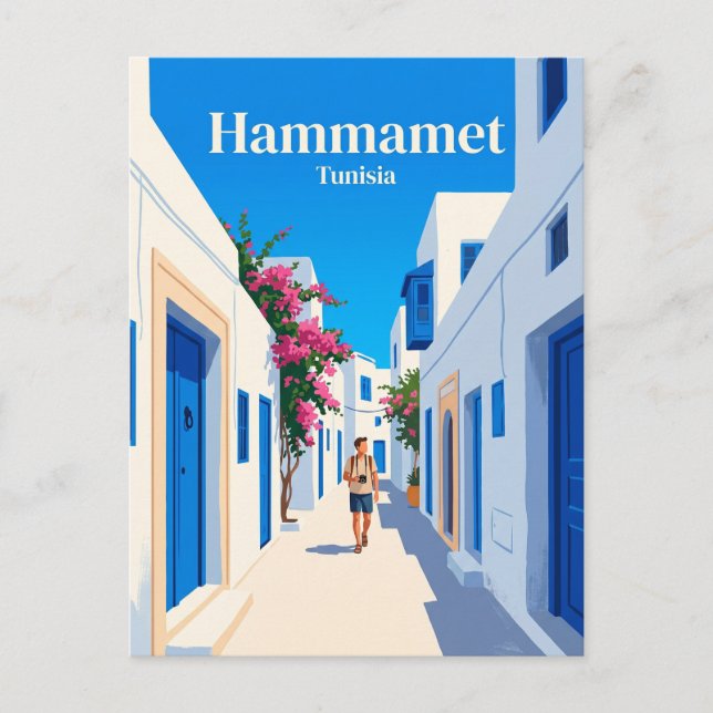 Medina of Hammamet Tunisia Postcard (Front)