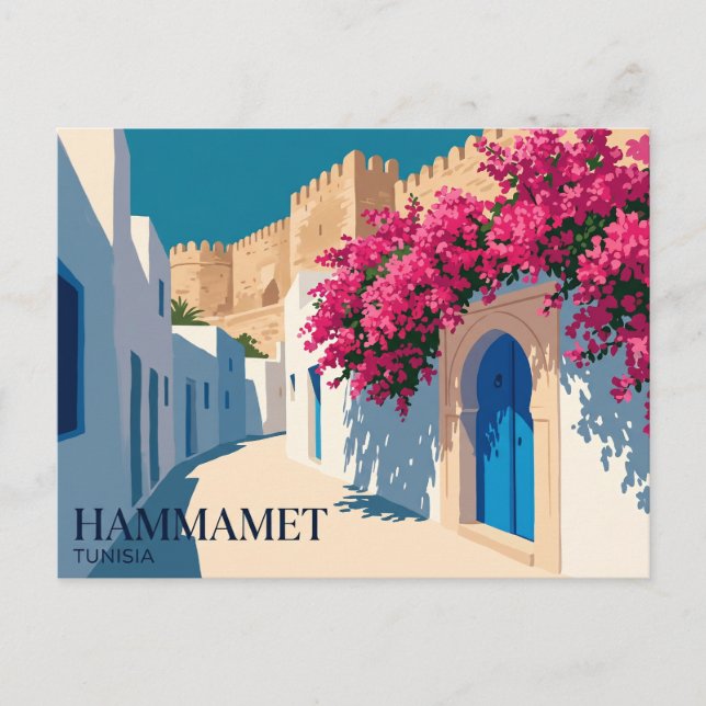 Medina of Hammamet Tunisia Postcard (Front)