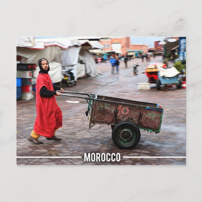 Medina of Marrakesh - Marrakesh Souk, Morocco Postcard (Front)