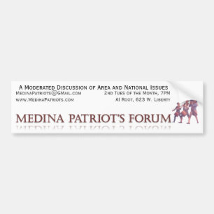 Medina Patriot's Forum Bumper Sticker