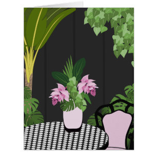 Medinilla Table Centrepiece Garden Greeting Card