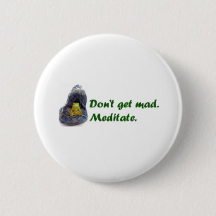 Meditate 6 Cm Round Badge
