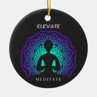 Meditate Elevate Ceramic Ornament