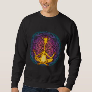 Meditating Animal Giraffe Yoga Namaste Pose Print Sweatshirt